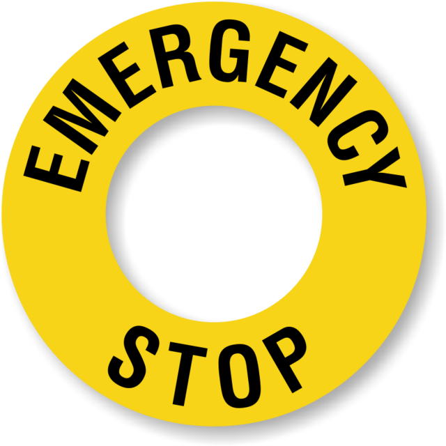 Emergency Stop Label