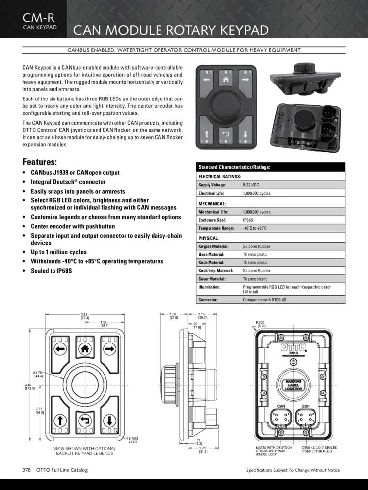 OTTO Keypad Catalogue Cover Page