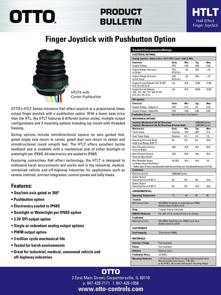 HTLT Product Bulletin Cover Page