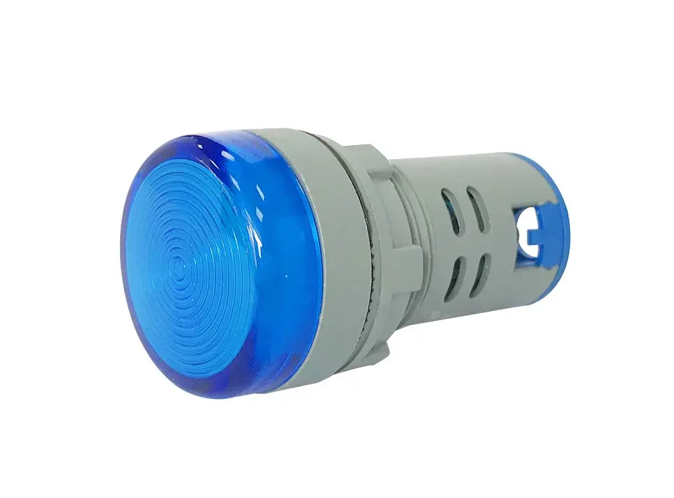 thumbnail image 2 of Alpinetech L22 22mm Blue LED Pilot Panel Indicator Light – 12V DC 2 of 6