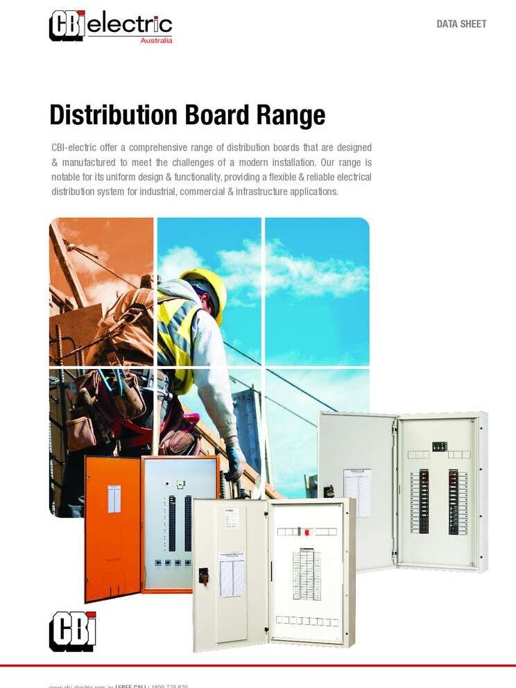 CBI Distribution Board Cover Page