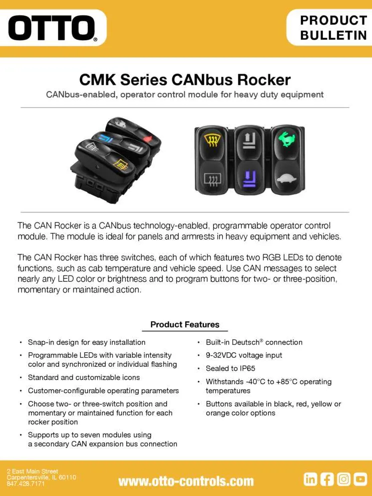 OTTO CANbus Rocker Cover Page