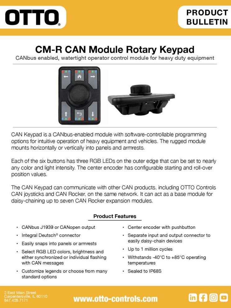 OTTO CANbus Keypad Cover Page