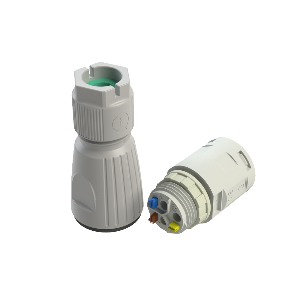 3 Pole M20 Grey Bulkhead Termination