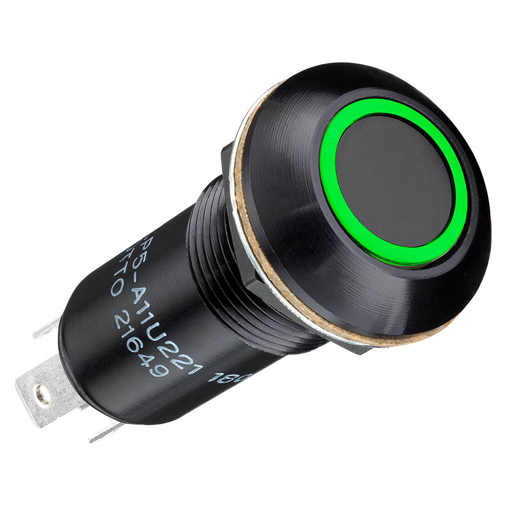 LP5-V - Ring Lit, Vandal Resistant, Alternate Action Pushbutton