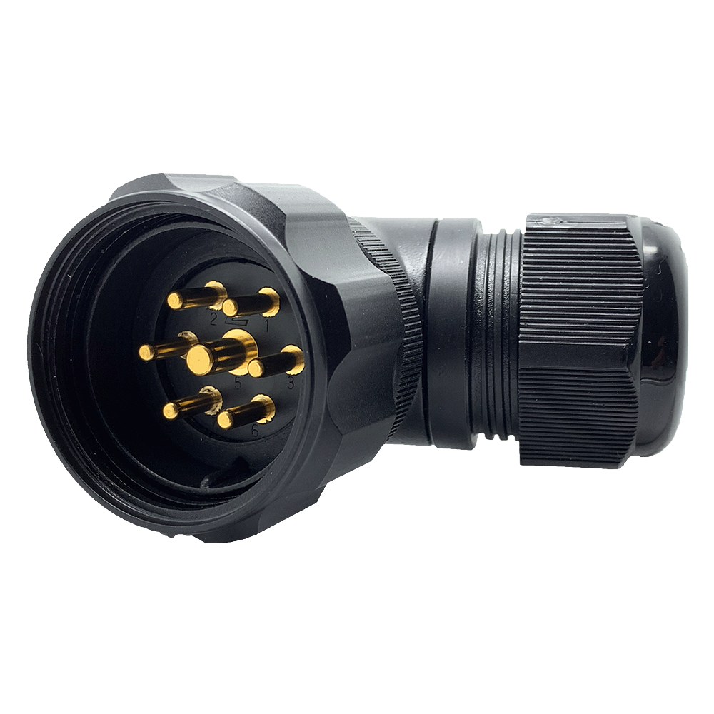 9206 Right Angle Plug with Locking Ring