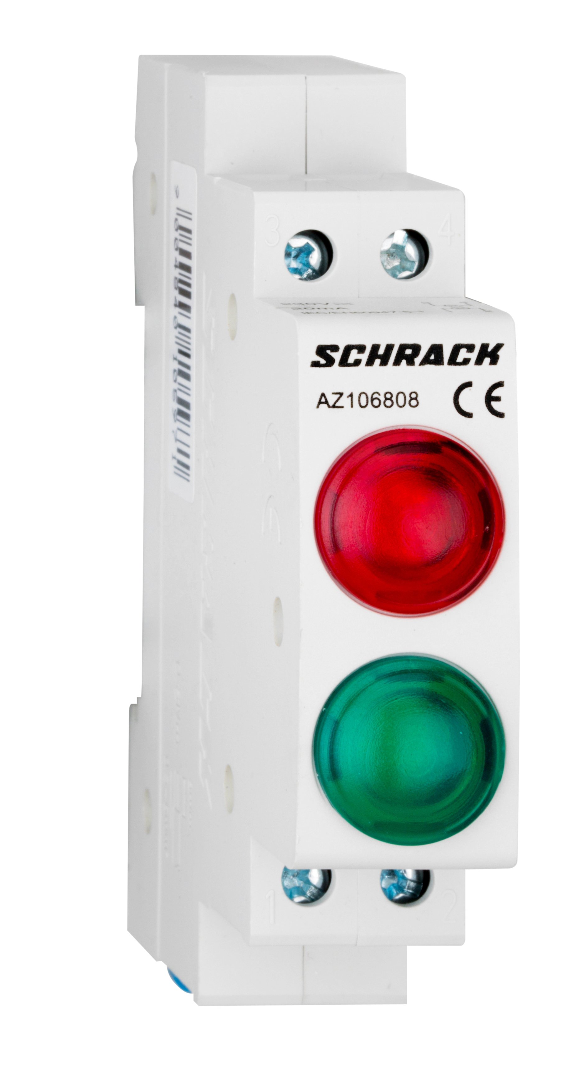 Modular-dual-LED, red/green, 230VAC