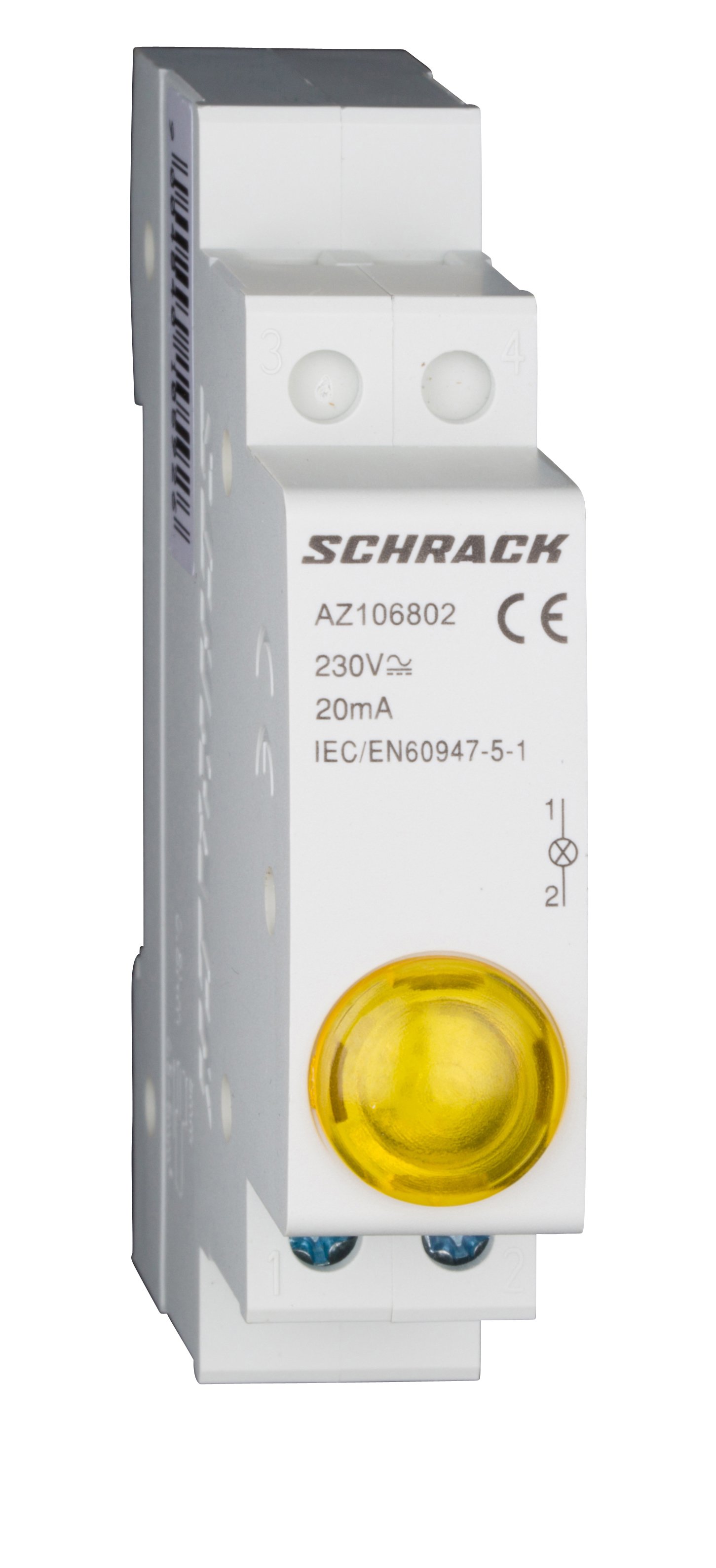 Modular-single-LED, yellow, 230VAC