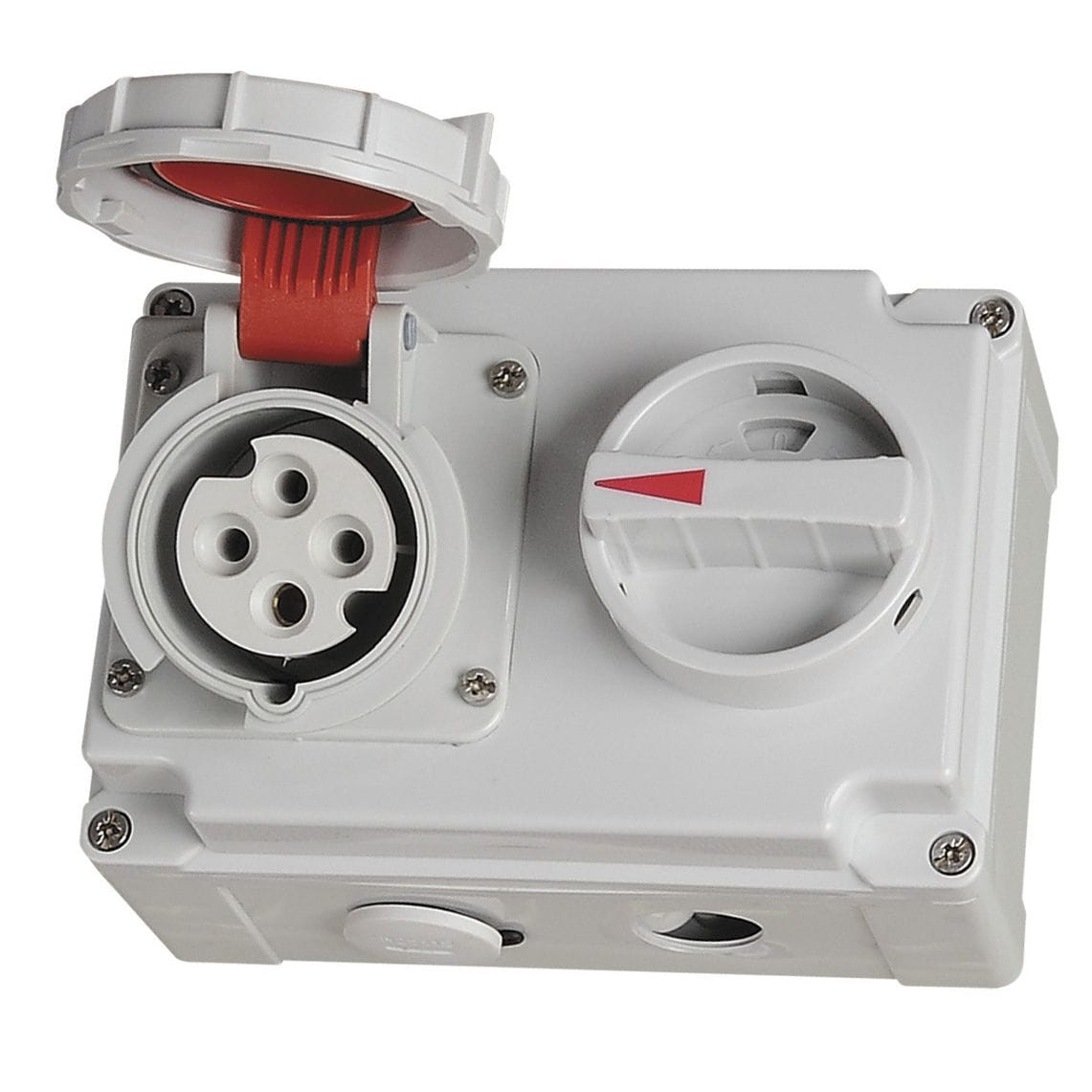 CEE Switched Interlock Socket 4 pole 16A 400V 6h IP67