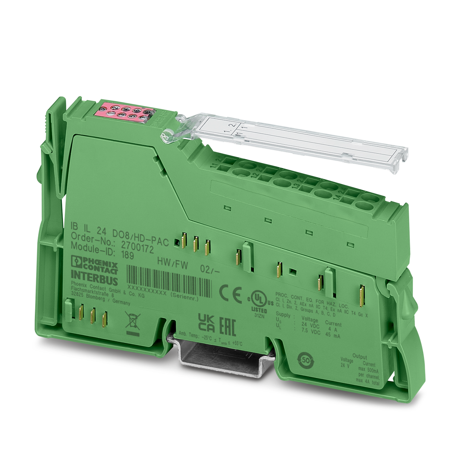 IB IL 24 DO8/HD-PAC Digital module
