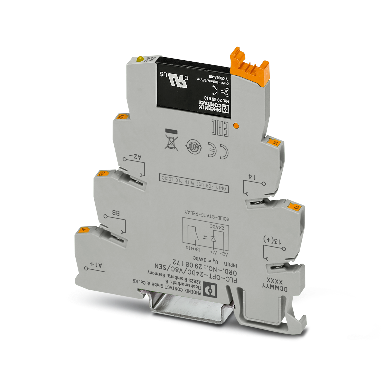 24V DC Coil, 1NO 3mA SSD Contact Relay Module Assy