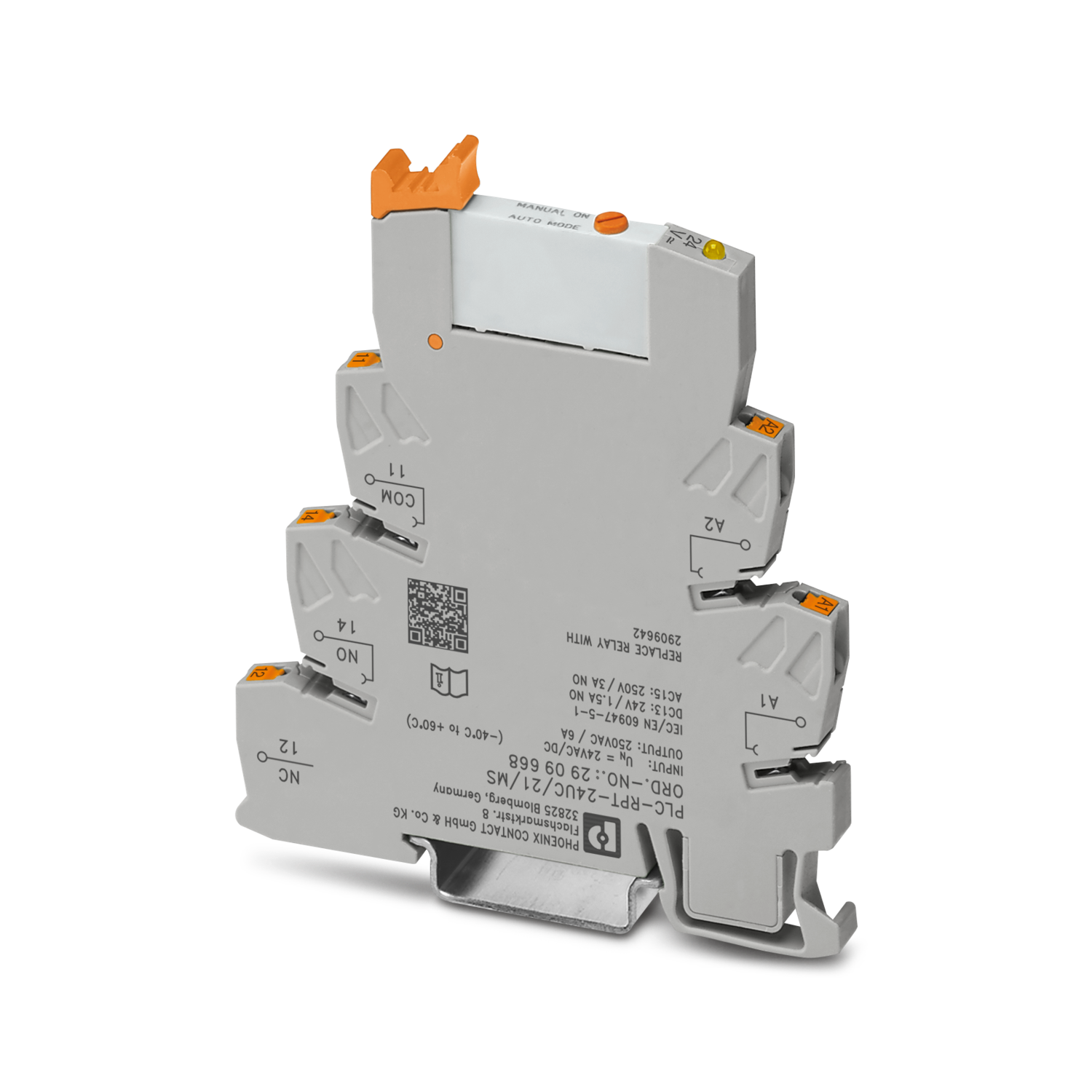 24V AC/DC Coil, 1CO 6A Contact Relay Module Assy