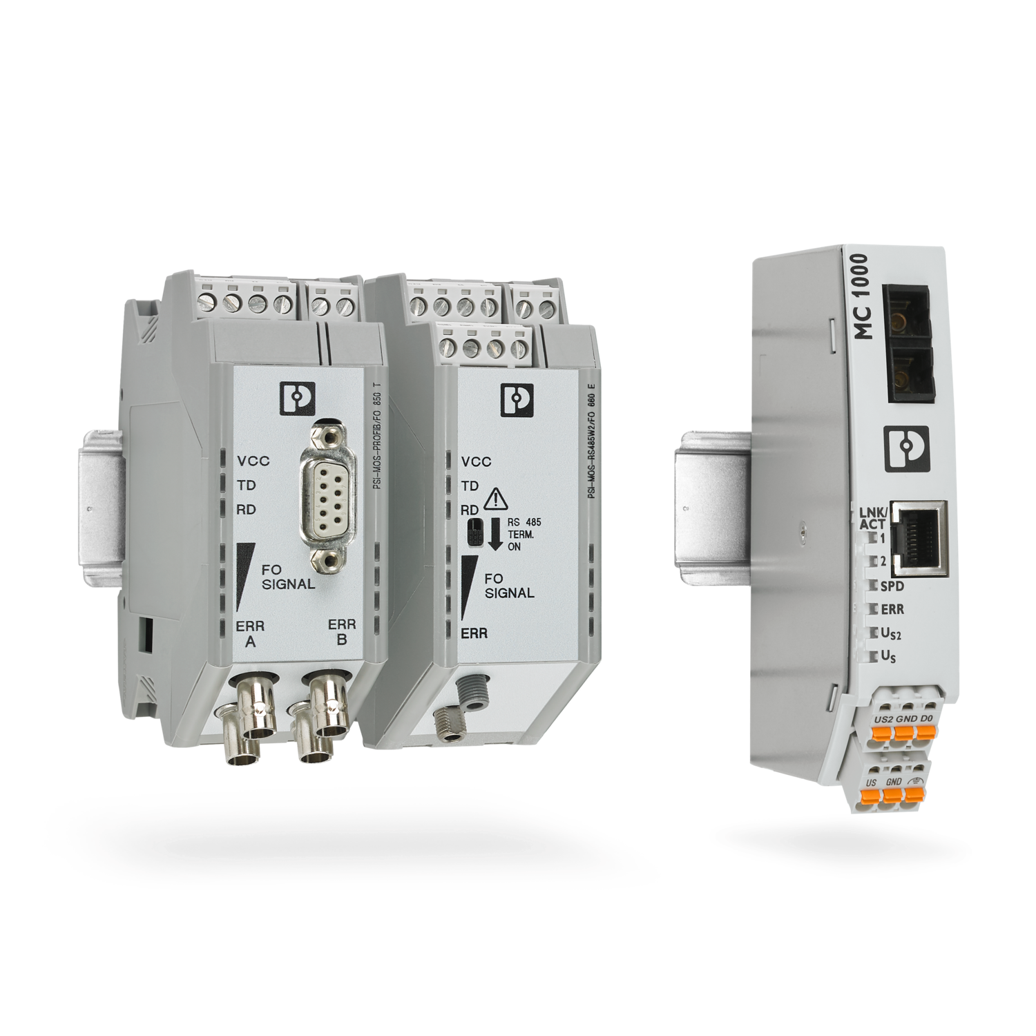 FO media converters for Ethernet and fieldbus