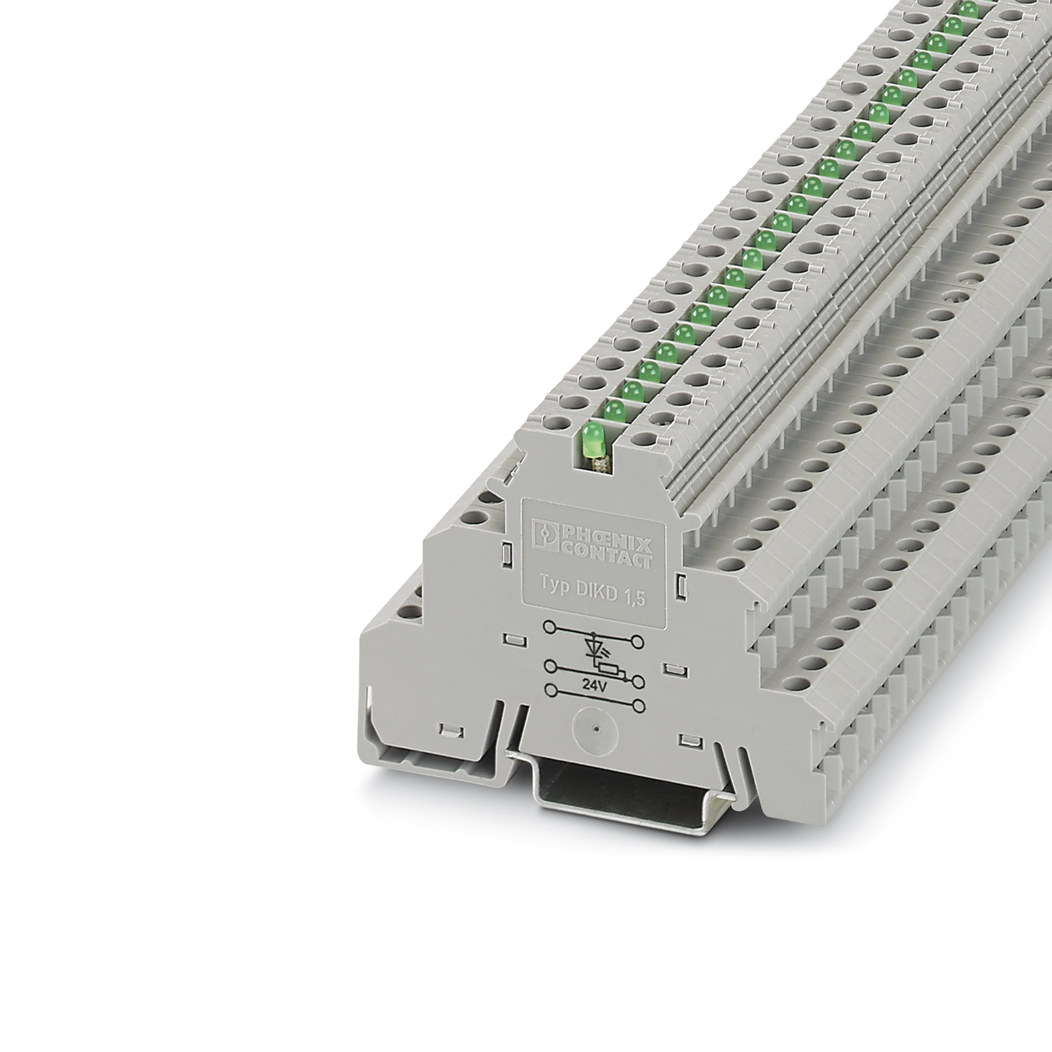 DIKD 1,5-LA 24GN/O-M Initiator/actuator terminal block