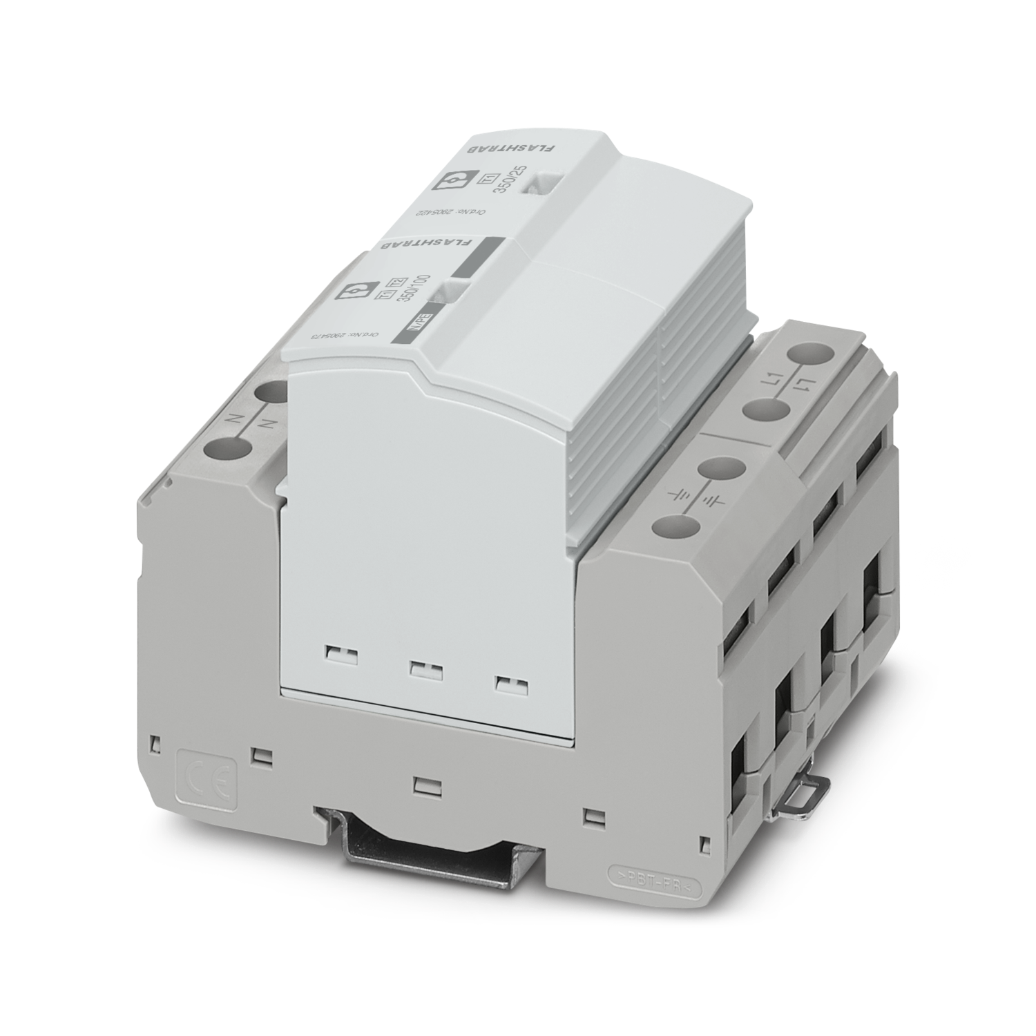 FLT-SEC-P-T1-1S-350/25-FM Type 1+2 combined lightning current and surge ...