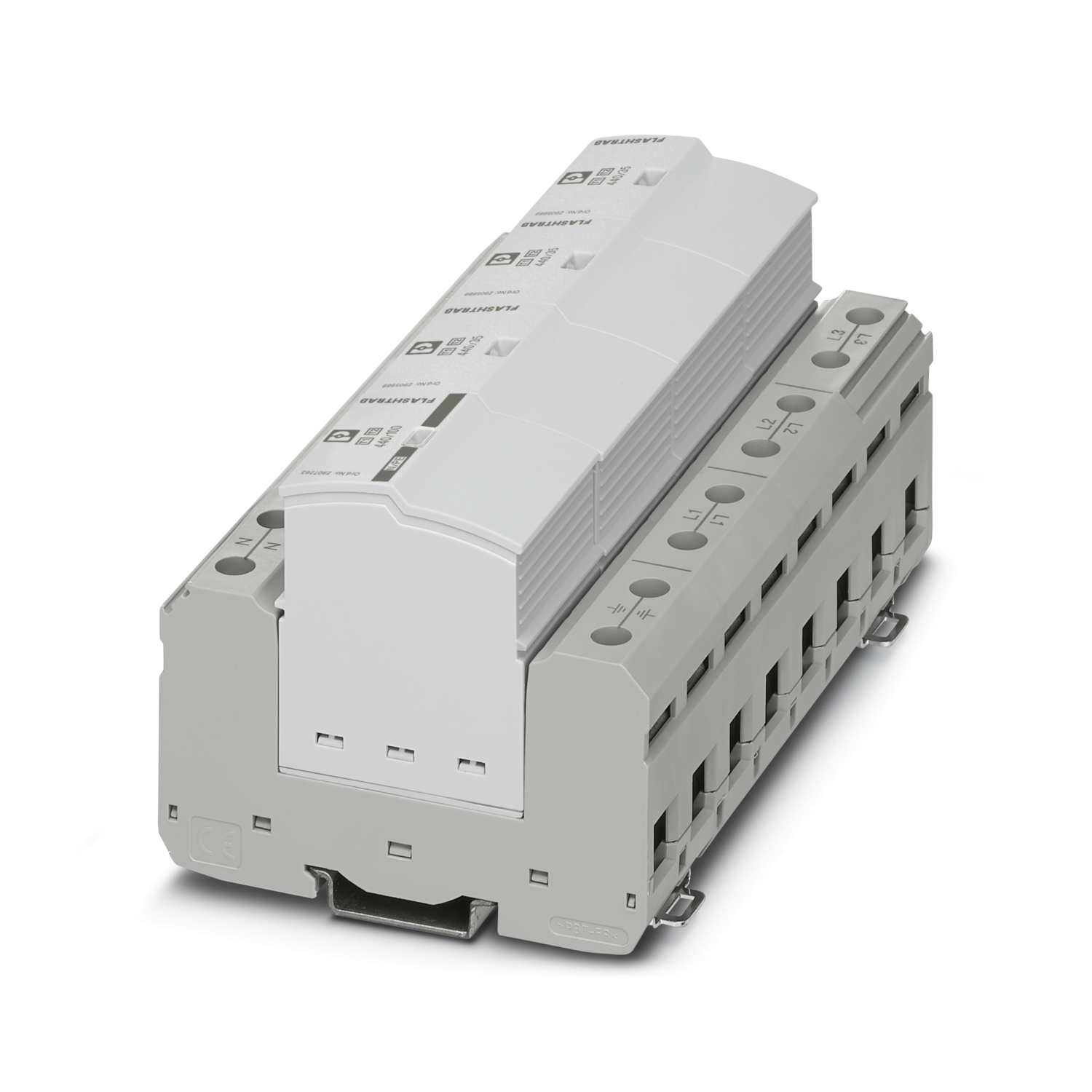 FLT-SEC-P-T1-3S-440/35-FM Type 1+2 combined lightning current and surge ...
