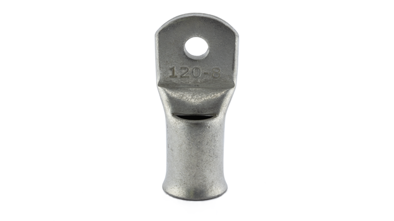Bell Mouth Crimp Lug 120mm² Cable 8mm Stud 10 pack