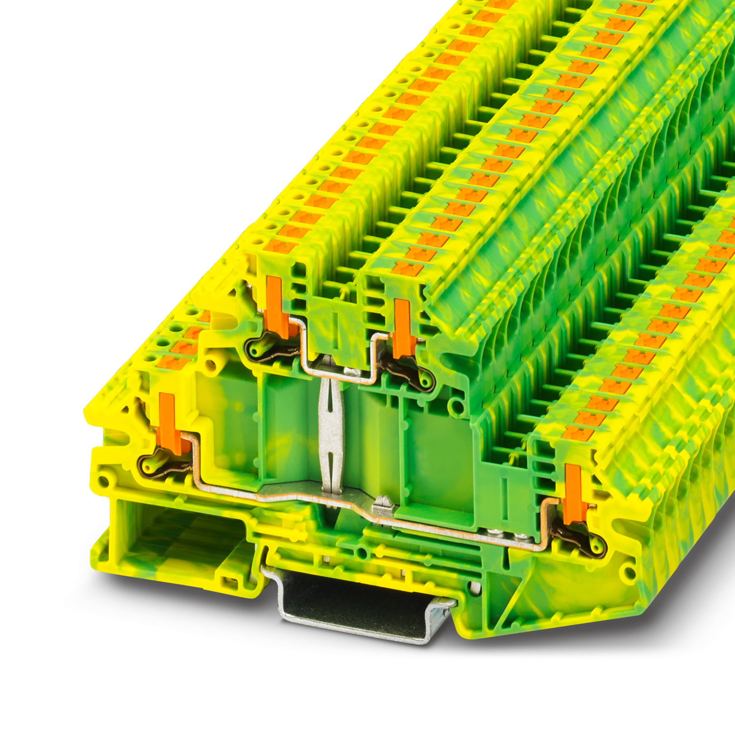 PTTBV 4-PE Protective conductor double-level terminal block
