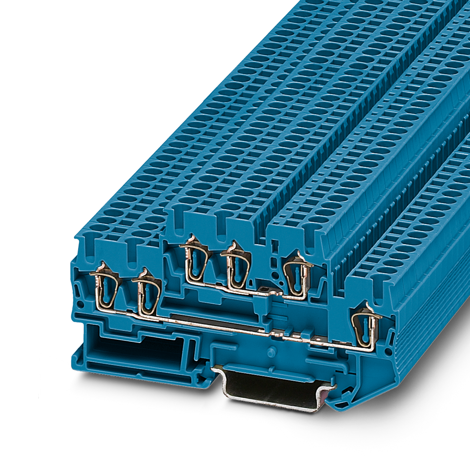 STTB 2,5-TWIN BU Double-level spring-cage terminal block