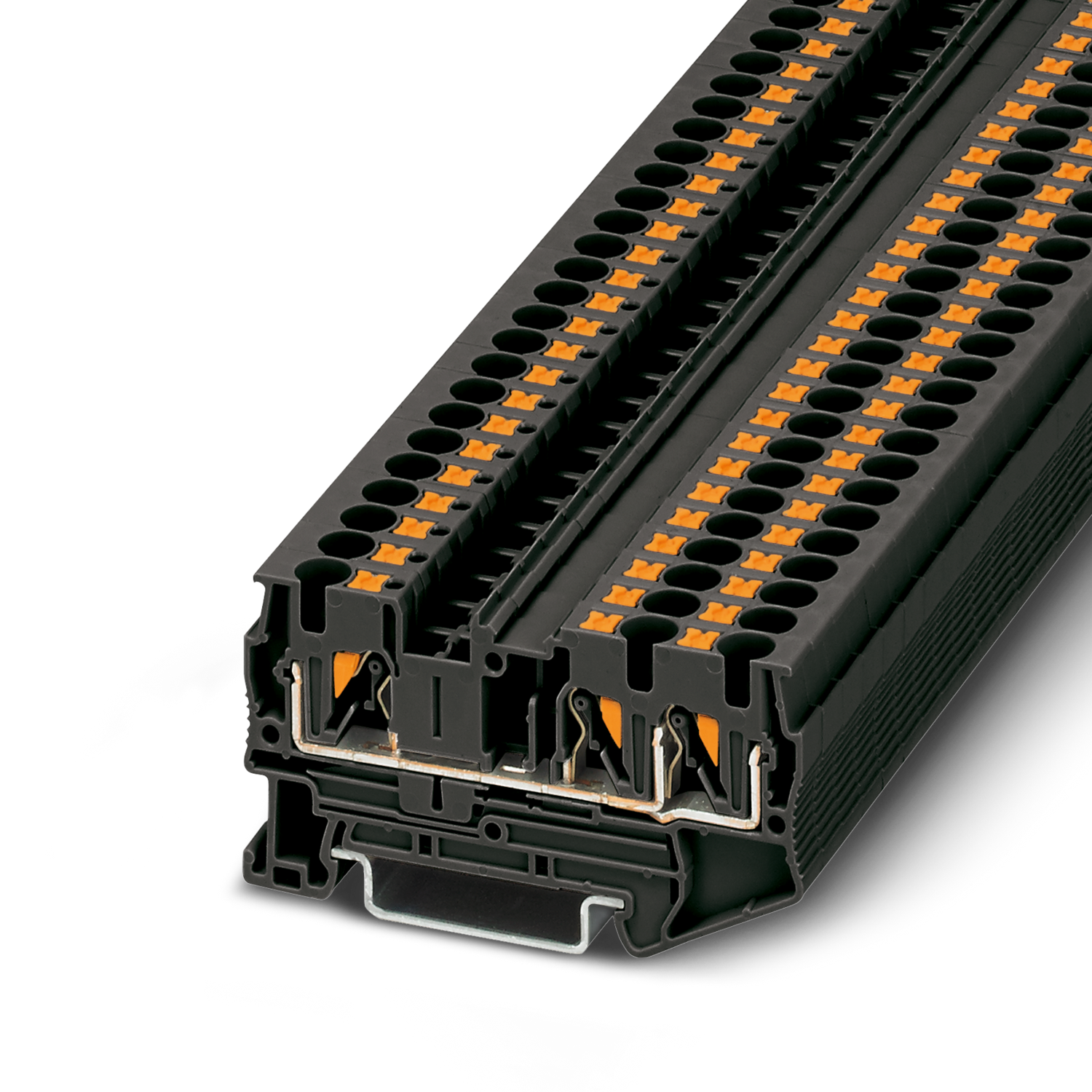 PT 4-TWIN BK Feed-through terminal block
