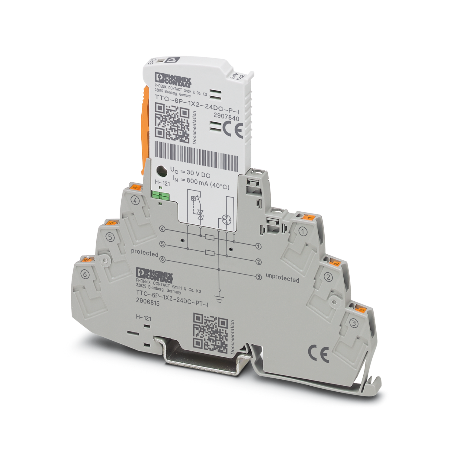 TTC-6P-1X2-24DC-PT-I - Surge protection device