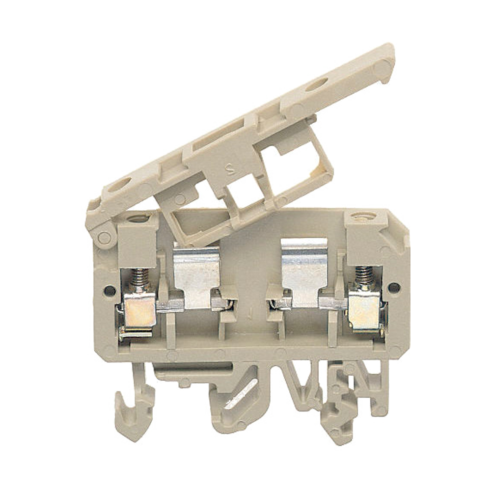 Din mounted fuse terminals and din mounted knife disconnect terminals