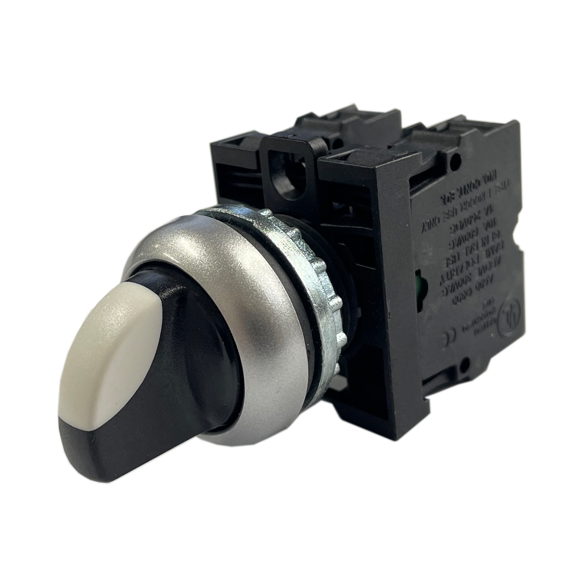 M22 Selector Switch, 3 Position Spring Return On-Off-On