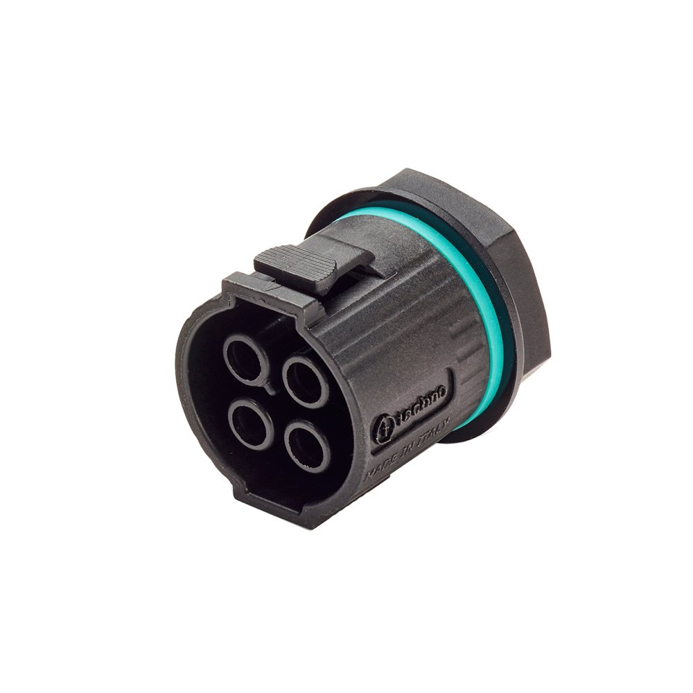 4 Pole Panel-mounted Socket 25A 630V (short)